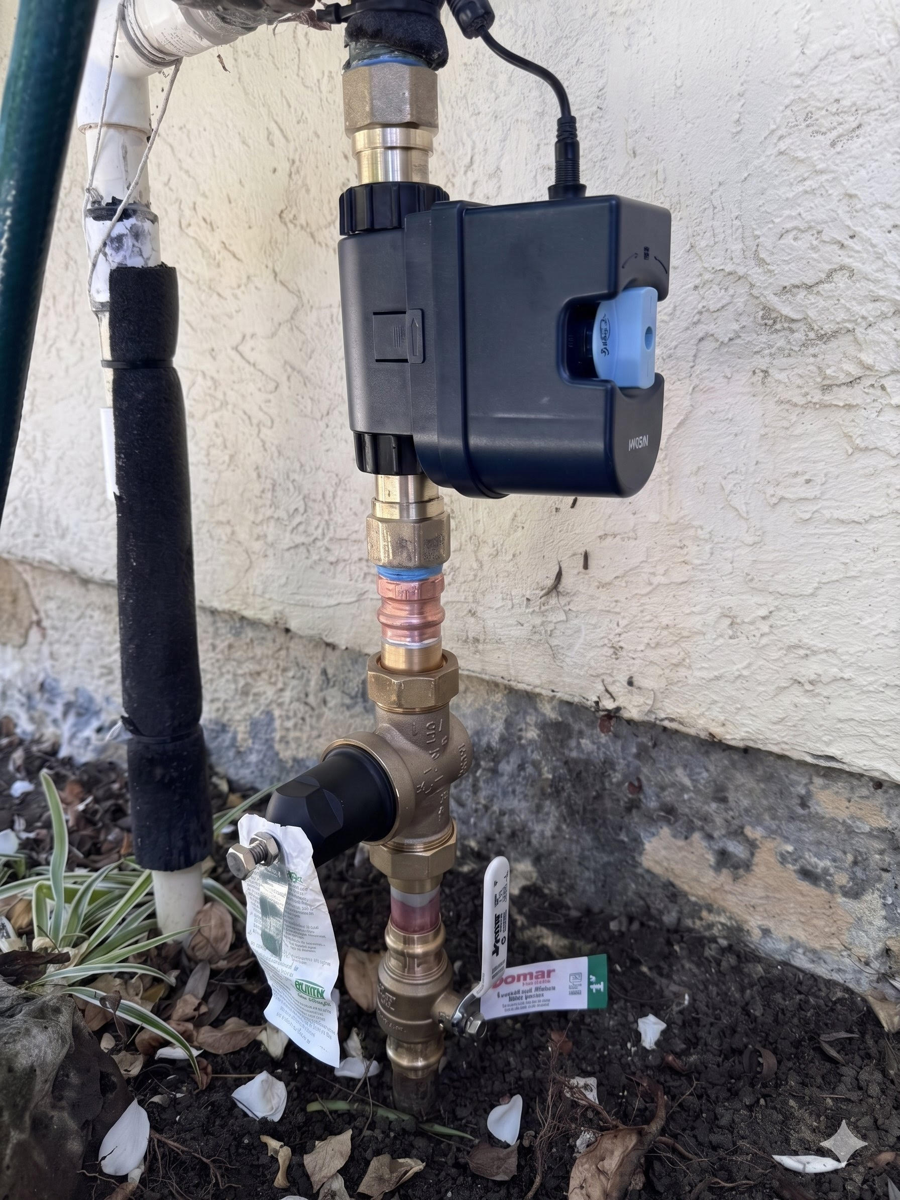 Leaking valve replacement before any drywall damage